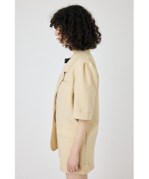 MOUSSY（マウジー）の「SHORT SLEEVE TAILORED ジャケット（テーラードジャケット・レディース・アイボリー/ブラック・FREE）」の14枚目の写真