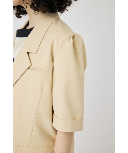 MOUSSY（マウジー）の「SHORT SLEEVE TAILORED ジャケット（テーラードジャケット・レディース・アイボリー/ブラック・FREE）」の17枚目の写真