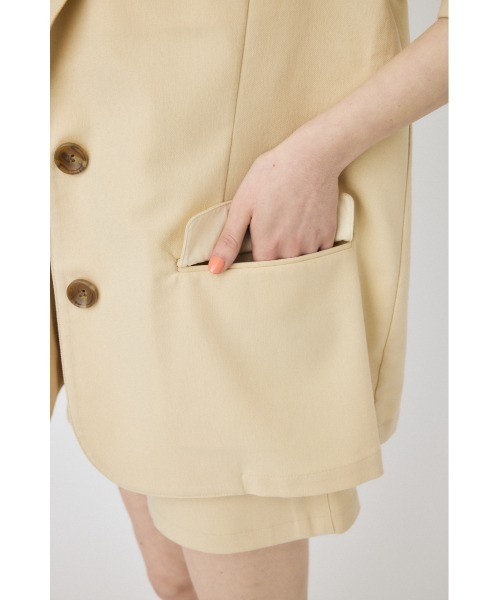 MOUSSY（マウジー）の「SHORT SLEEVE TAILORED ジャケット（テーラードジャケット・レディース・アイボリー/ブラック・FREE）」の19枚目の写真