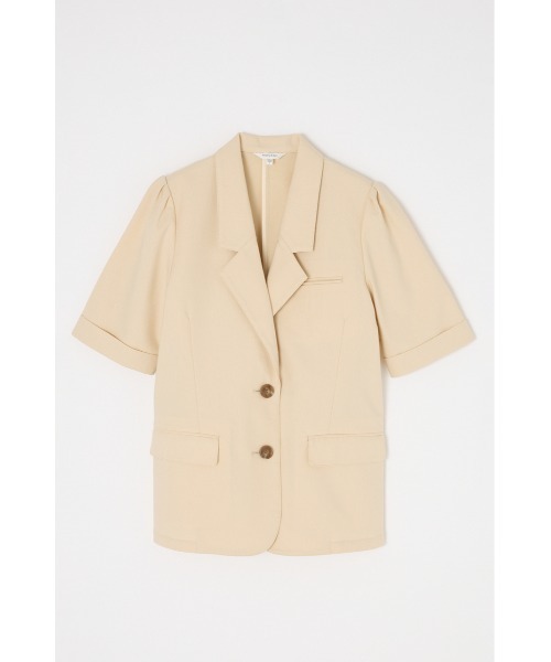 MOUSSY（マウジー）の「SHORT SLEEVE TAILORED ジャケット（テーラードジャケット・レディース・アイボリー/ブラック・FREE）」の20枚目の写真