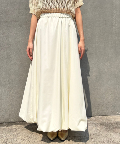 EMMA　ROUGE VIF（エマルージュヴィフ）の「【一部店舗限定】とろみバルーンスカート（スカート・レディース・ブラック/アイボリー・38/36）」の19枚目の写真