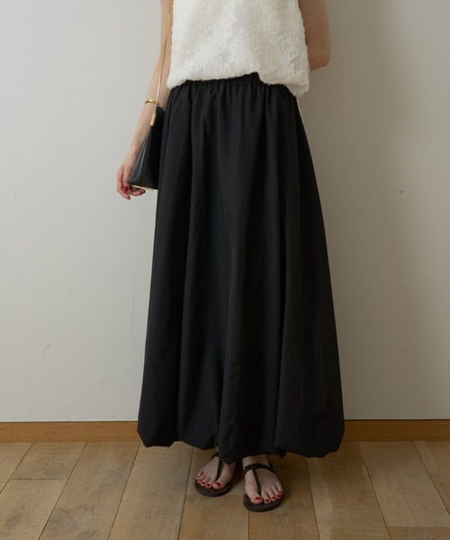 EMMA　ROUGE VIF（エマルージュヴィフ）の「【一部店舗限定】とろみバルーンスカート（スカート・レディース・ブラック/アイボリー・38/36）」の21枚目の写真
