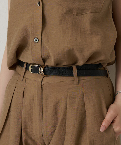 LIVETART(リヴェタート)の「3連Dリングベルト(ベルト・レディース・ブラック・FREE)」の2枚目の写真