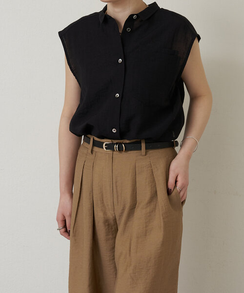 LIVETART(リヴェタート)の「3連Dリングベルト(ベルト・レディース・ブラック・FREE)」の4枚目の写真