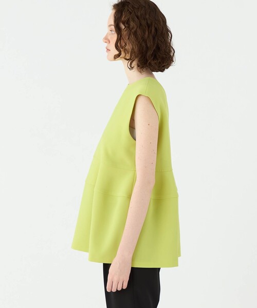 BALLSEY（ボールジィ）の「スティフダブルクロス バレルヘムブラウス（シャツ/ブラウス・レディース・ネイビー/ライトグリーン/ライトベージュ・36）」の6枚目の写真