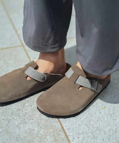 【新品・未使用】BIRKENSTOCK Boston グレーベージュ 43 Boston / ボストン スエードレザー ミンク | BIRKENSTOCK