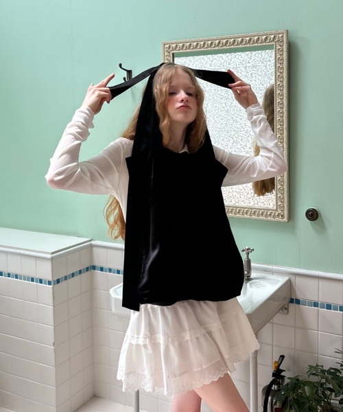 Birthday room(バースデイルーム)の「サテンリボントートバッグ/satin ribbon tote bag(トートバッグ・レディース・ブラック/シルバー/ライトブルー・FREE)」の17枚目の写真