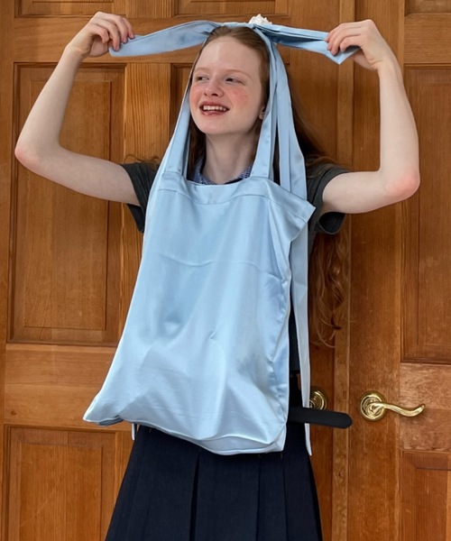 Birthday room(バースデイルーム)の「サテンリボントートバッグ/satin ribbon tote bag(トートバッグ・レディース・ブラック/シルバー/ライトブルー・FREE)」の9枚目の写真