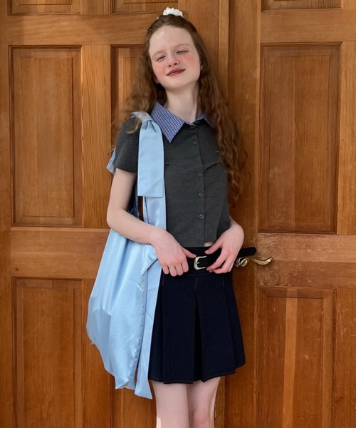 Birthday room(バースデイルーム)の「サテンリボントートバッグ/satin ribbon tote bag(トートバッグ・レディース・ブラック/シルバー/ライトブルー・FREE)」の10枚目の写真