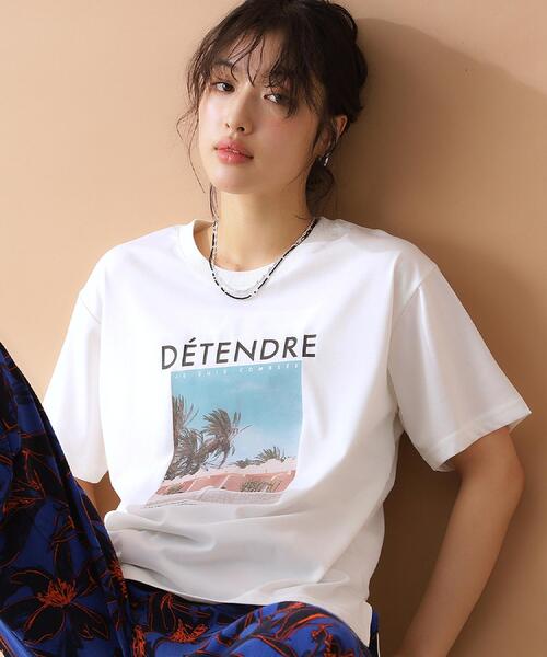 THE SHOP TK (ザ ショップ ティーケー )の「ロゴアソートTシャツ【接触冷感/UVケア/洗濯機OK】(Tシャツ/カットソー・レディース・オフホワイト/ホワイト系3/ブラウン系その他2/ブラック系その他5/ライトパープル/ホワイト系7・12/13)」の9枚目の写真