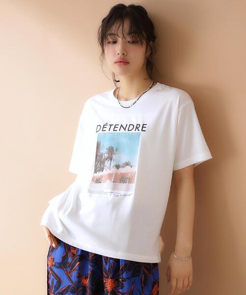 THE SHOP TK (ザ ショップ ティーケー )の「ロゴアソートTシャツ【接触冷感/UVケア/洗濯機OK】(Tシャツ/カットソー・レディース・オフホワイト/ホワイト系3/ブラウン系その他2/ブラック系その他5/ライトパープル/ホワイト系7・12/13)」の10枚目の写真