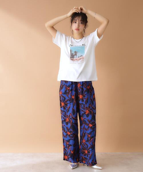 THE SHOP TK (ザ ショップ ティーケー )の「ロゴアソートTシャツ【接触冷感/UVケア/洗濯機OK】(Tシャツ/カットソー・レディース・オフホワイト/ホワイト系3/ブラウン系その他2/ブラック系その他5/ライトパープル/ホワイト系7・12/13)」の11枚目の写真