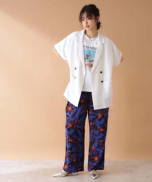 THE SHOP TK (ザ ショップ ティーケー )の「ロゴアソートTシャツ【接触冷感/UVケア/洗濯機OK】(Tシャツ/カットソー・レディース・オフホワイト/ホワイト系3/ブラウン系その他2/ブラック系その他5/ライトパープル/ホワイト系7・12/13)」の13枚目の写真