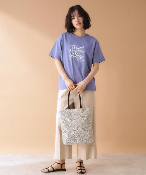 THE SHOP TK (ザ ショップ ティーケー )の「ロゴアソートTシャツ【接触冷感/UVケア/洗濯機OK】(Tシャツ/カットソー・レディース・オフホワイト/ホワイト系3/ブラウン系その他2/ブラック系その他5/ライトパープル/ホワイト系7・12/13)」の17枚目の写真