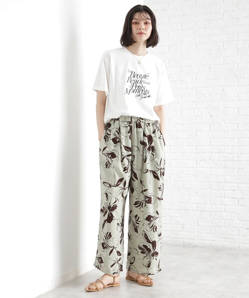 THE SHOP TK (ザ ショップ ティーケー )の「ロゴアソートTシャツ【接触冷感/UVケア/洗濯機OK】(Tシャツ/カットソー・レディース・オフホワイト/ホワイト系3/ブラウン系その他2/ブラック系その他5/ライトパープル/ホワイト系7・12/13)」の20枚目の写真