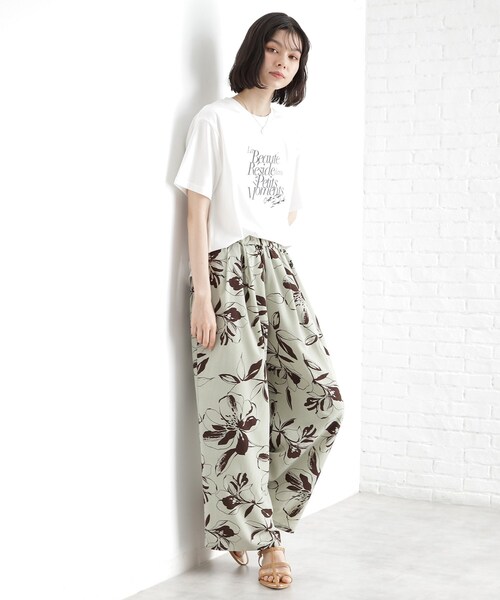 THE SHOP TK (ザ ショップ ティーケー )の「ロゴアソートTシャツ【接触冷感/UVケア/洗濯機OK】(Tシャツ/カットソー・レディース・オフホワイト/ホワイト系3/ブラウン系その他2/ブラック系その他5/ライトパープル/ホワイト系7・12/13)」の21枚目の写真