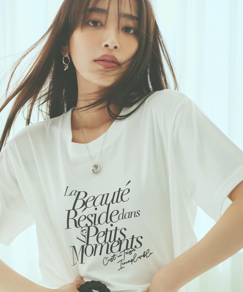 リラックスシルエット ロゴTシャツ/接触冷感/洗える 接触冷感】ゆるシルエットロゴプリントTシャツ A/C DESIGN BY