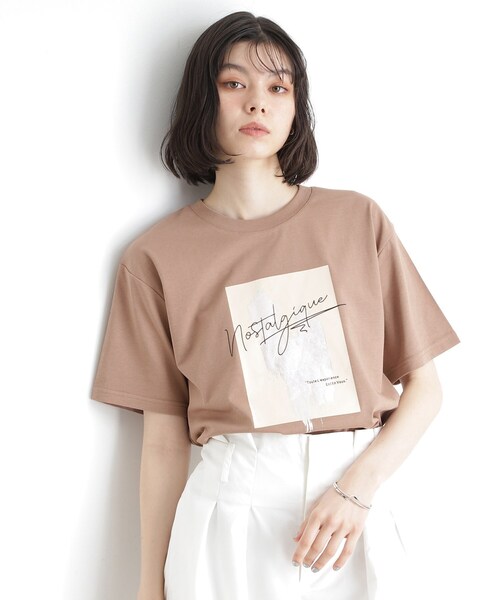 tシャツ 「WEB限定」ラウンドスリーブTシャツ「接触冷感・UVケア」 レディース セール】ロゴアソートTシャツ【接触冷感/UVケア/洗濯機OK】（T