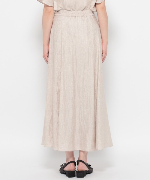 mysty woman（ミスティウーマン）の「楊柳フレアスカート 495785（スカート・レディース・ブラック/ベージュ・FREE）」の9枚目の写真