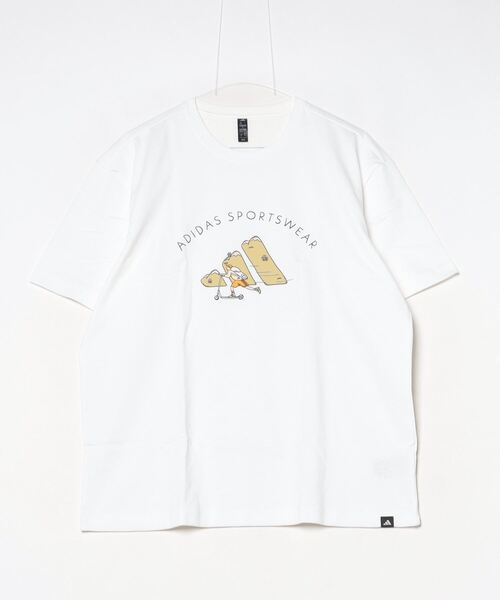 adidas（アディダス）の「【別注】アディダス adidas M グラフィック Tシャツ AP 限定コラボ（Tシャツ/カットソー・メンズ・ホワイト/ネイビー・LL/3L/S/M/L）」の2枚目の写真