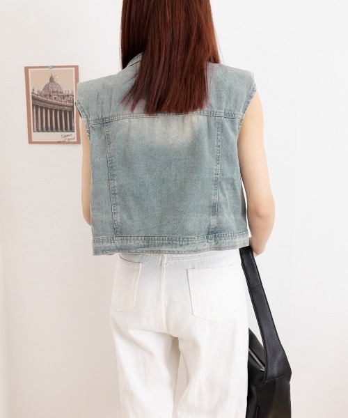 Miniministore（ミニミニストア）の「デニムベスト レディース デニムチョッキ（ベスト・レディース・ブルー・M/L）」の4枚目の写真