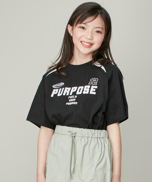 SISTER JENNI(SISTER JENNI)の「【コットン100%】ゲームシャツデザインビッグT(Tシャツ/カットソー・キッズ・ラベンダー/オフホワイト/ブラック・130cm/140cm/150cm/160cm)」の1枚目の写真