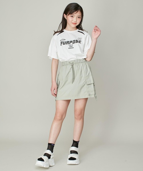 SISTER JENNI(SISTER JENNI)の「【コットン100%】ゲームシャツデザインビッグT(Tシャツ/カットソー・キッズ・ラベンダー/オフホワイト/ブラック・130cm/140cm/150cm/160cm)」の6枚目の写真