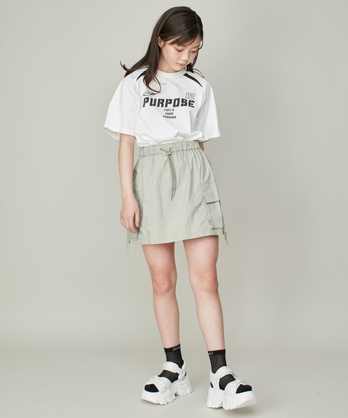 SISTER JENNI(SISTER JENNI)の「【コットン100%】ゲームシャツデザインビッグT(Tシャツ/カットソー・キッズ・ラベンダー/オフホワイト/ブラック・130cm/140cm/150cm/160cm)」の7枚目の写真