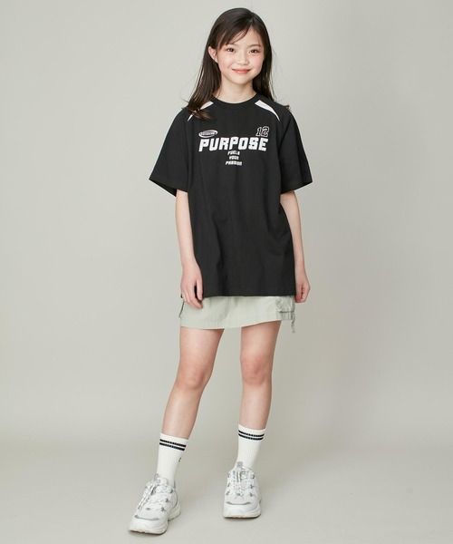 SISTER JENNI(SISTER JENNI)の「【コットン100%】ゲームシャツデザインビッグT(Tシャツ/カットソー・キッズ・ラベンダー/オフホワイト/ブラック・130cm/140cm/150cm/160cm)」の10枚目の写真