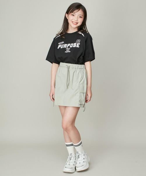 SISTER JENNI(SISTER JENNI)の「【コットン100%】ゲームシャツデザインビッグT(Tシャツ/カットソー・キッズ・ラベンダー/オフホワイト/ブラック・130cm/140cm/150cm/160cm)」の11枚目の写真