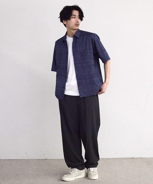 RATTLE TRAP(ラトルトラップ)の「デニムライクワッシャー半袖シャツ(シャツ/ブラウス・メンズ・ブラック/ネイビー・M/L)」の5枚目の写真