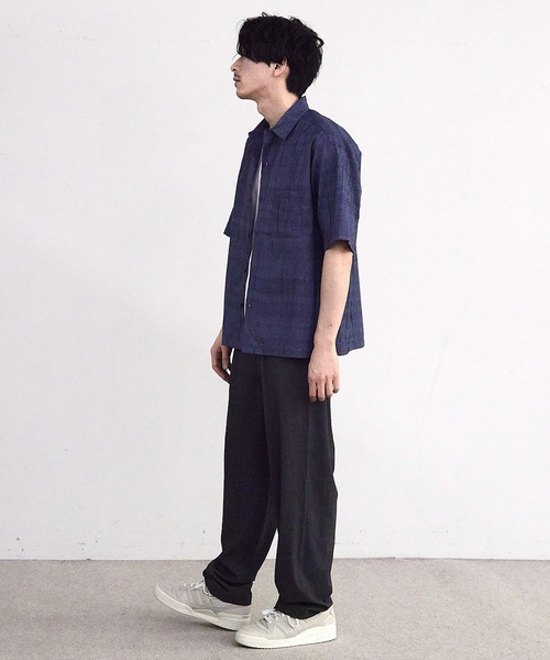 RATTLE TRAP(ラトルトラップ)の「デニムライクワッシャー半袖シャツ(シャツ/ブラウス・メンズ・ブラック/ネイビー・M/L)」の7枚目の写真