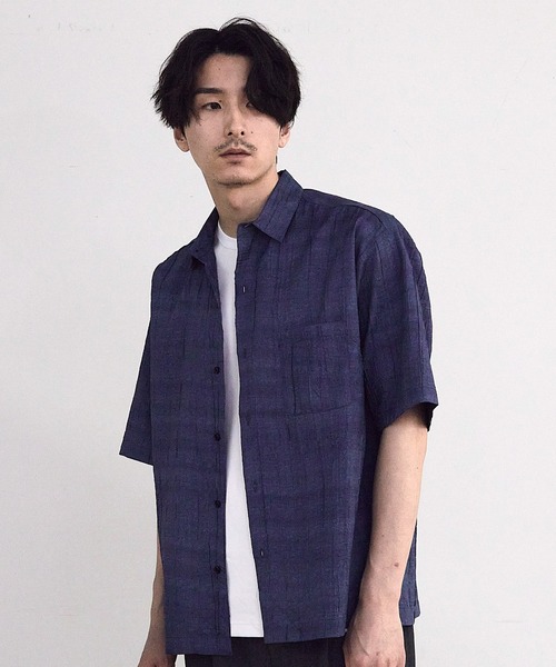 RATTLE TRAP(ラトルトラップ)の「デニムライクワッシャー半袖シャツ(シャツ/ブラウス・メンズ・ブラック/ネイビー・M/L)」の9枚目の写真