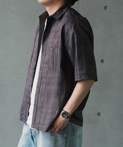 RATTLE TRAP(ラトルトラップ)の「デニムライクワッシャー半袖シャツ(シャツ/ブラウス・メンズ・ブラック/ネイビー・M/L)」の22枚目の写真