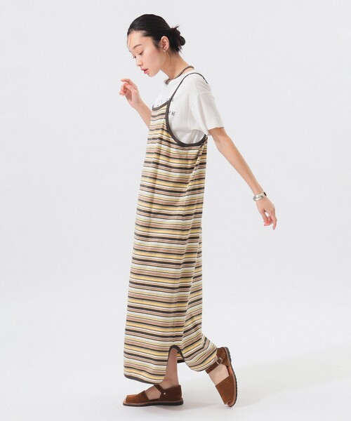 BEAMS BOY（ビームスボーイ）の「マルチボーダー ワンピース（ワンピース・レディース・ネイビー/イエロー/ミント・ONE SIZE）」の4枚目の写真