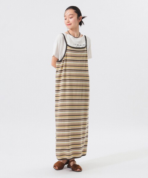 BEAMS BOY（ビームスボーイ）の「マルチボーダー ワンピース（ワンピース・レディース・ネイビー/イエロー/ミント・ONE SIZE）」の6枚目の写真