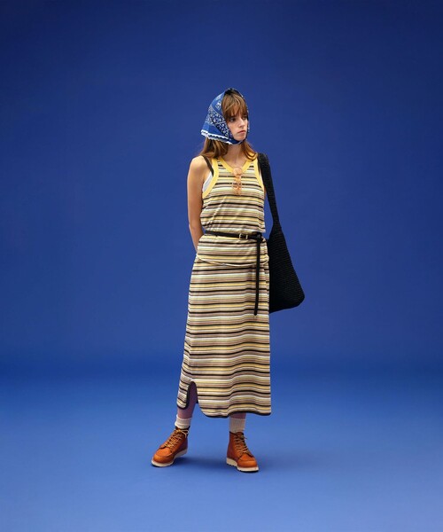 BEAMS BOY（ビームスボーイ）の「マルチボーダー ワンピース（ワンピース・レディース・ネイビー/イエロー/ミント・ONE SIZE）」の7枚目の写真