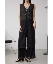 AZUL by moussy | 前後2WAYレースロングジレ(ベスト)