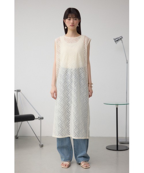 ベスト ジレ 「堀田茜さん着用アイテム」前後2WAYレースロングジレ レディース AZUL BY MOUSSY ベスト ジレ 「堀田茜さん着用アイテム」前後