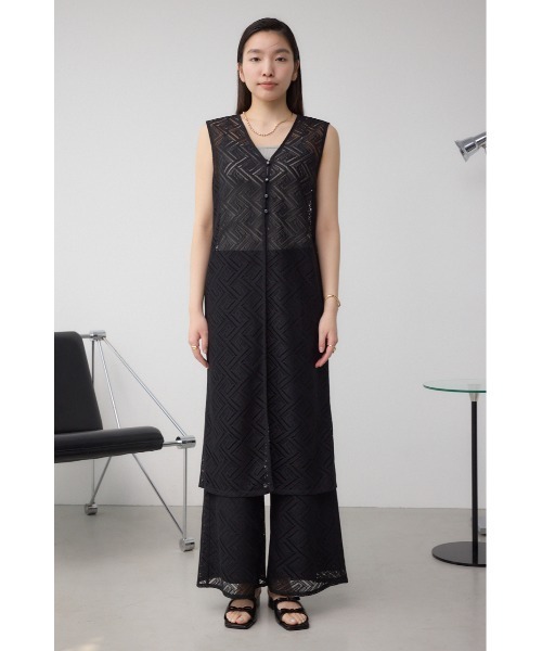 ISSEY MIYAKE プリーツ　ロングジレ　ベスト　ワンピース ISSEY MIYAKE プリーツ ロングジレ ベスト ワンピース（イッセイ