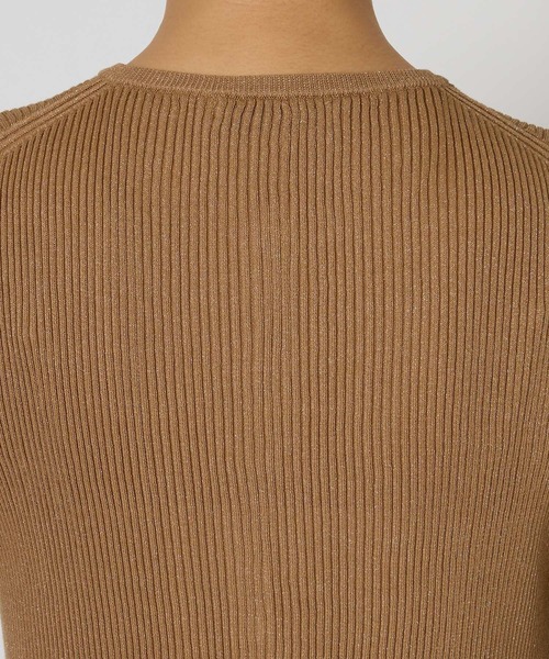 BABYLONE（バビロン）の「シャイニー5分袖カーディガン（カーディガン/ボレロ・レディース・ベージュ/ブラック/サックスブルー・フリー）」の8枚目の写真