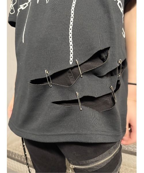 tシャツ A'GEM/9 × .kom 「AOSPACE」アンピンプリント半袖Tシャツ レディース メンズ A'GEM/9 × .kom 『AOSPACE』アンピンプリント半袖Tシャツ