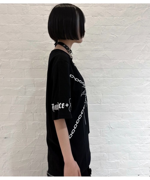 tシャツ A'GEM/9 × .kom 「AOSPACE」アンピンプリント半袖Tシャツ レディース メンズ A'GEM/9 × .kom 『AOSPACE』アンピンプリント半袖Tシャツ