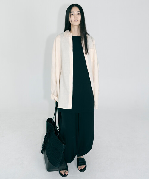 Bshop（ビショップ）の「eunoia | イージーワイドパンツ WOMEN（その他パンツ・レディース・ブラック・ONE）」の4枚目の写真