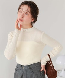 titivate | チクチクしないウールブレンドプチハイネックリブニット(ニット/セーター)