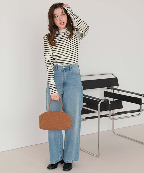 titivate（ティティベイト）の「チクチクしないウールブレンドプチハイネックリブニット（ニット/セーター・レディース・ブラック/オフホワイト/ライトグリーン/レッド/ライトグレー/ホワイト系その他・S/M/L/XL）」の14枚目の写真