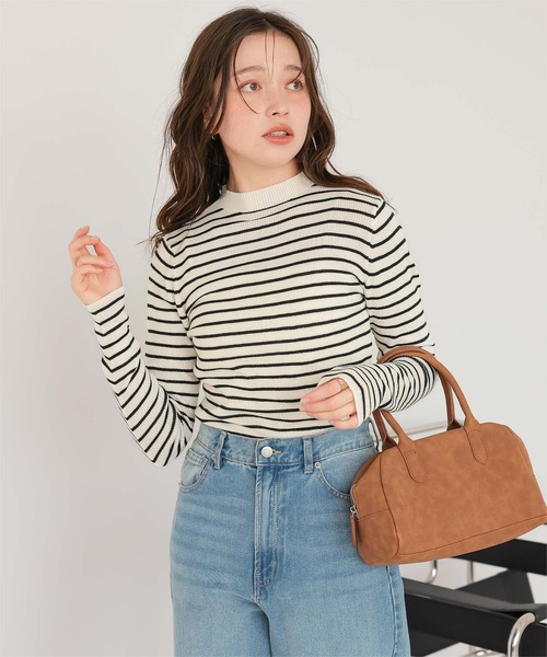 titivate（ティティベイト）の「チクチクしないウールブレンドプチハイネックリブニット（ニット/セーター・レディース・ブラック/オフホワイト/ライトグリーン/レッド/ライトグレー/ホワイト系その他・S/M/L/XL）」の18枚目の写真