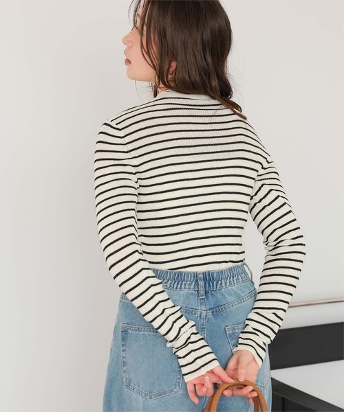 titivate（ティティベイト）の「チクチクしないウールブレンドプチハイネックリブニット（ニット/セーター・レディース・ブラック/オフホワイト/ライトグリーン/レッド/ライトグレー/ホワイト系その他・S/M/L/XL）」の20枚目の写真