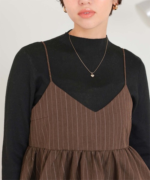 titivate（ティティベイト）の「チクチクしないウールブレンドプチハイネックリブニット（ニット/セーター・レディース・ブラック/オフホワイト/ライトグリーン/レッド/ライトグレー/ホワイト系その他・S/M/L/XL）」の22枚目の写真