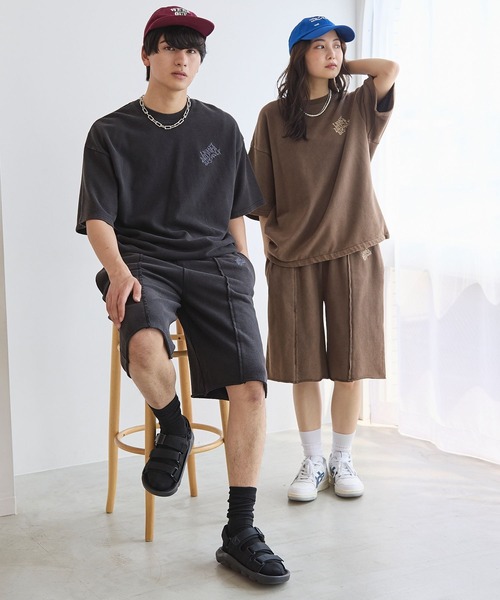 PBLIM（ページボーイリム）の「《UNISEX/セットアップ対応》ピグメントスウェットショートパンツ（その他パンツ・レディース・ブラウン/スミクロ・MEDIUM/LARGE）」の18枚目の写真